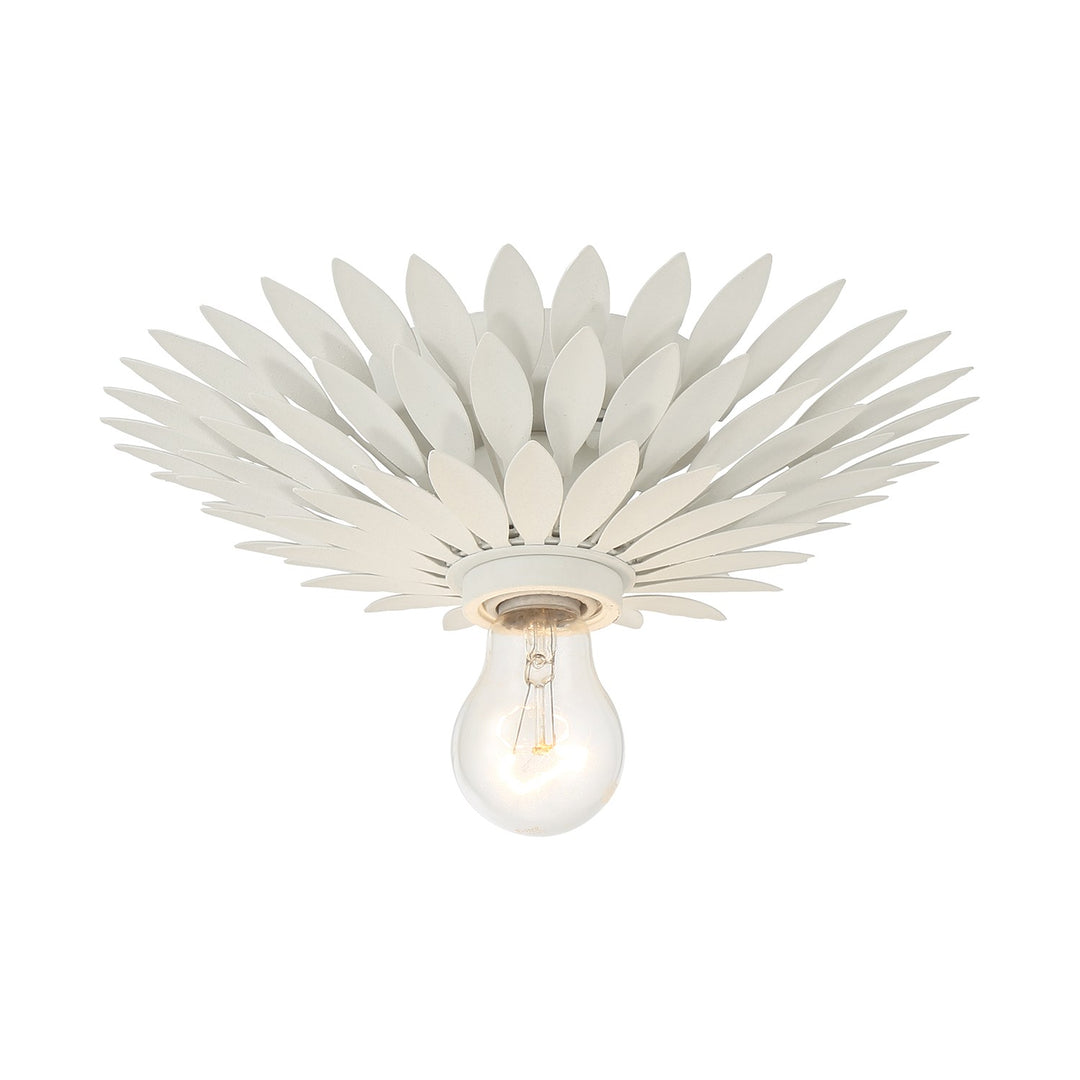 Broche One Light Flush Mount in Matte White - available from The Lighting Shoppe, trusted by Canadian homeowners