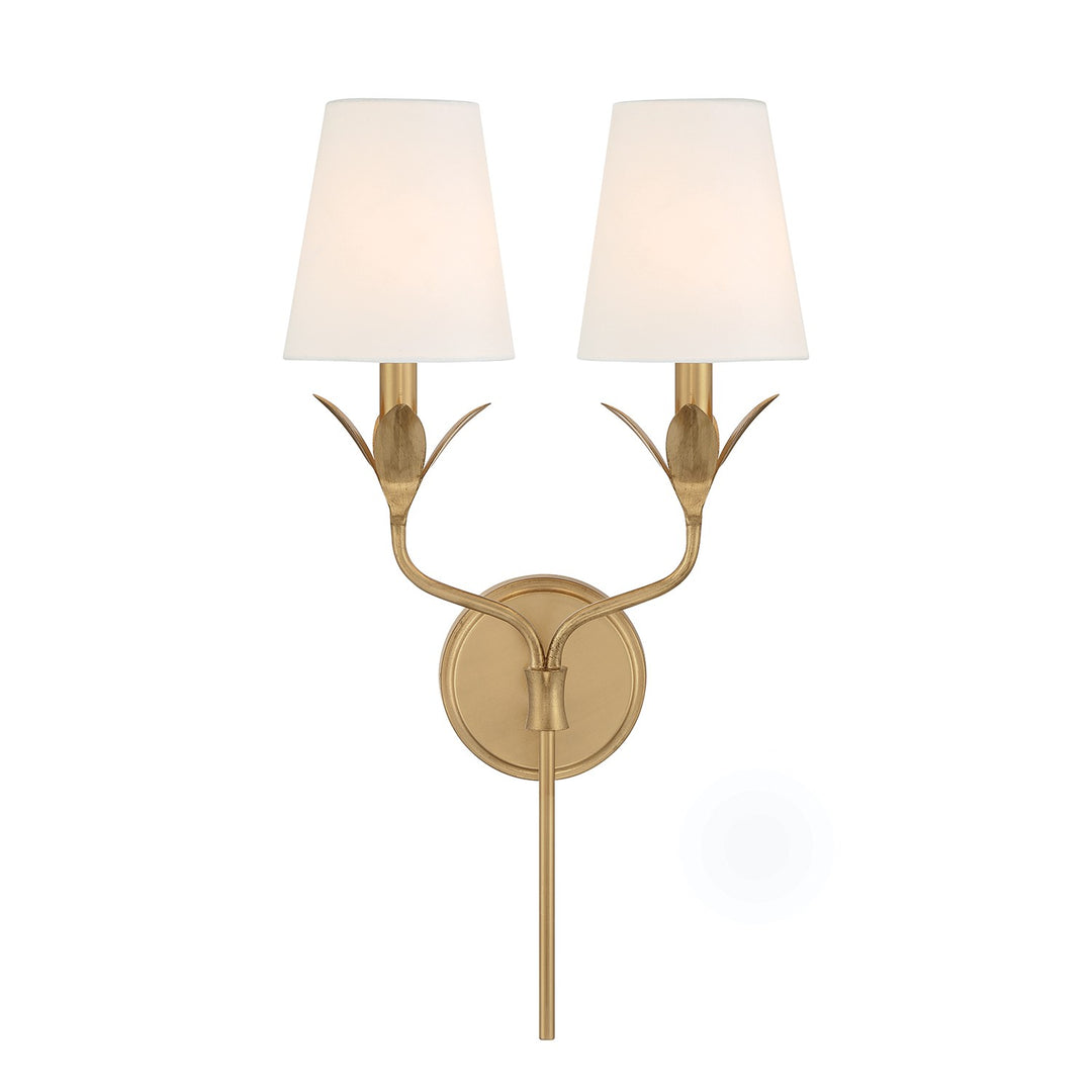 Broche Two Light Wall Sconce in Antique Gold - available from The Lighting Shoppe, trusted by Canadian homeowners
