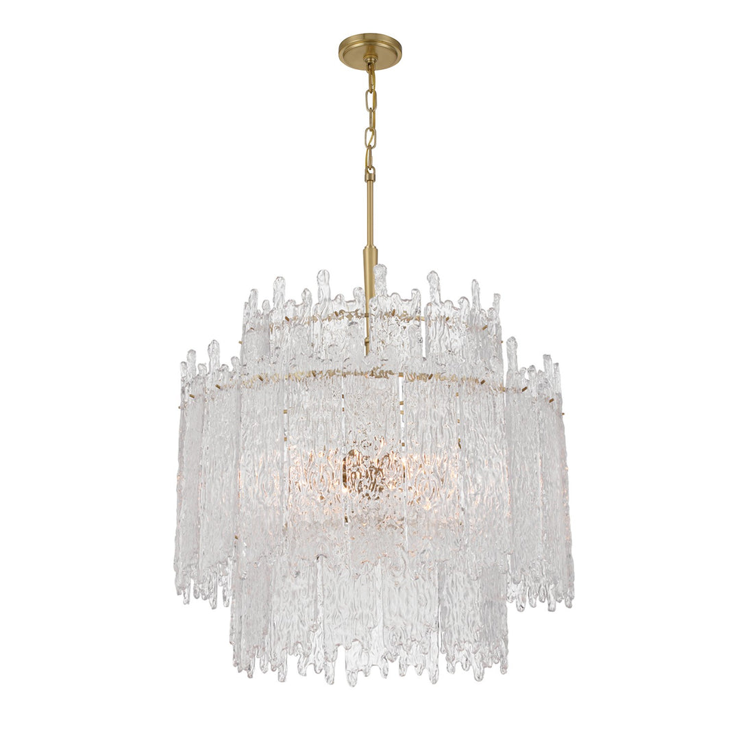 Ackerly Eight Light Chandelier in Aged Brass - available from The Lighting Shoppe, trusted by Canadian homeowners