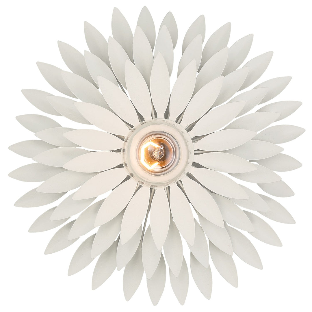 Broche One Light Wall Sconce in Matte White - available from The Lighting Shoppe, trusted by Canadian homeowners