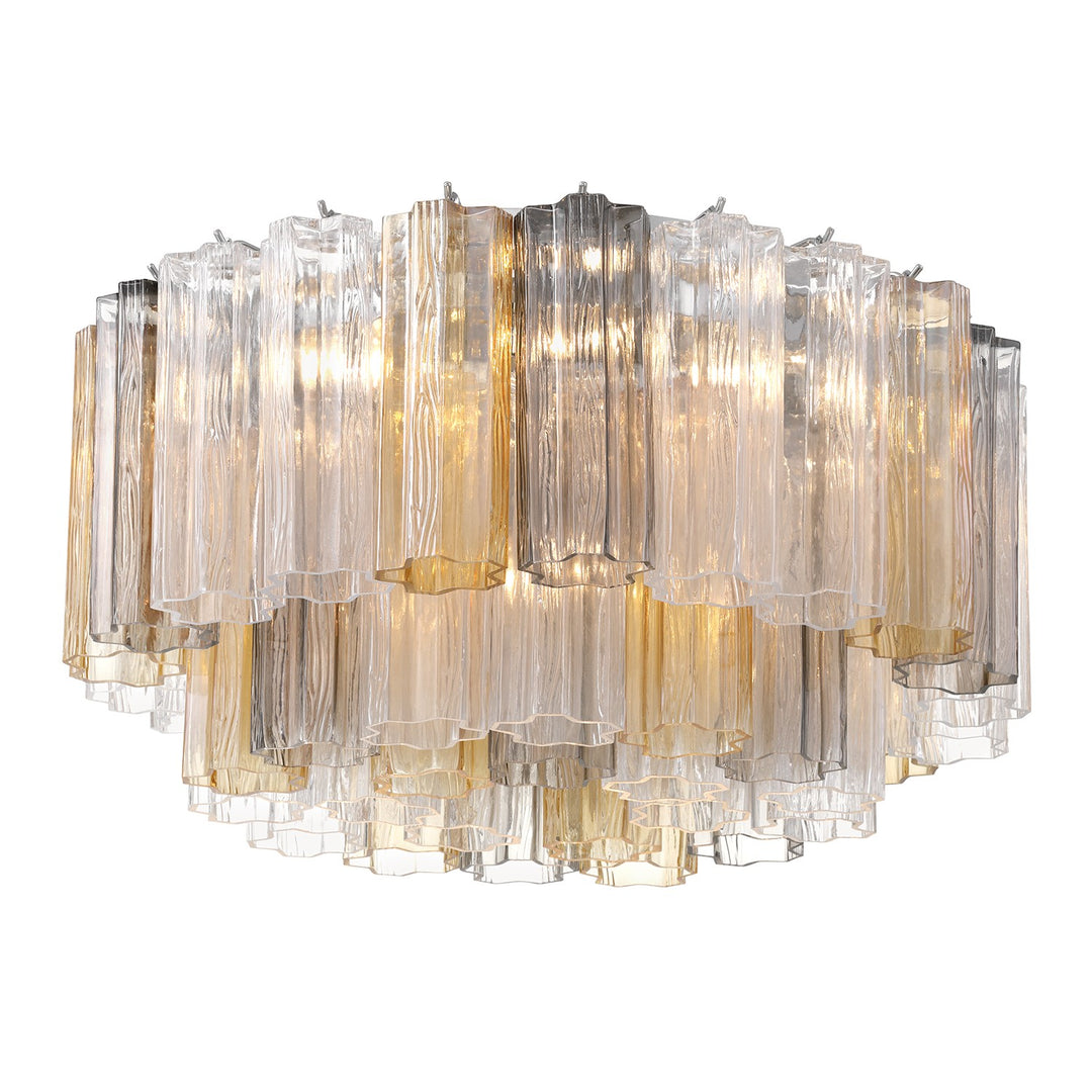 Addis Seven Light Flush Mount in Polished Chrome - available from The Lighting Shoppe, trusted by Canadian homeowners