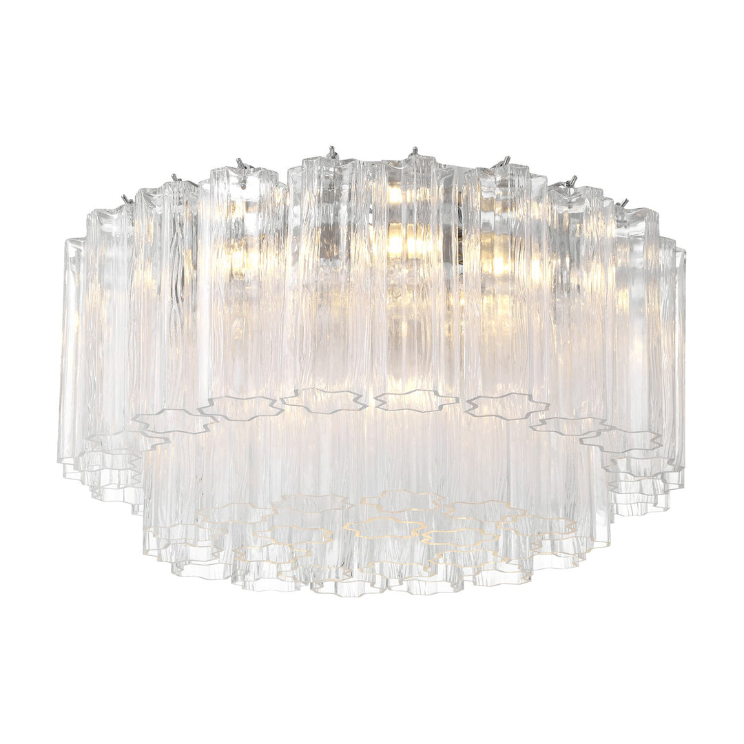 Addis Seven Light Flush Mount in Polished Chrome - available from The Lighting Shoppe, trusted by Canadian homeowners