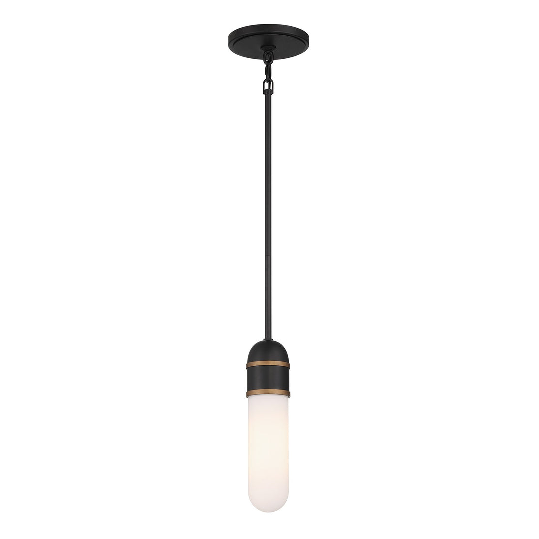 Capsule LED Mini Pendant in Matte Black + Textured Gold - available from The Lighting Shoppe, trusted by Canadian homeowners
