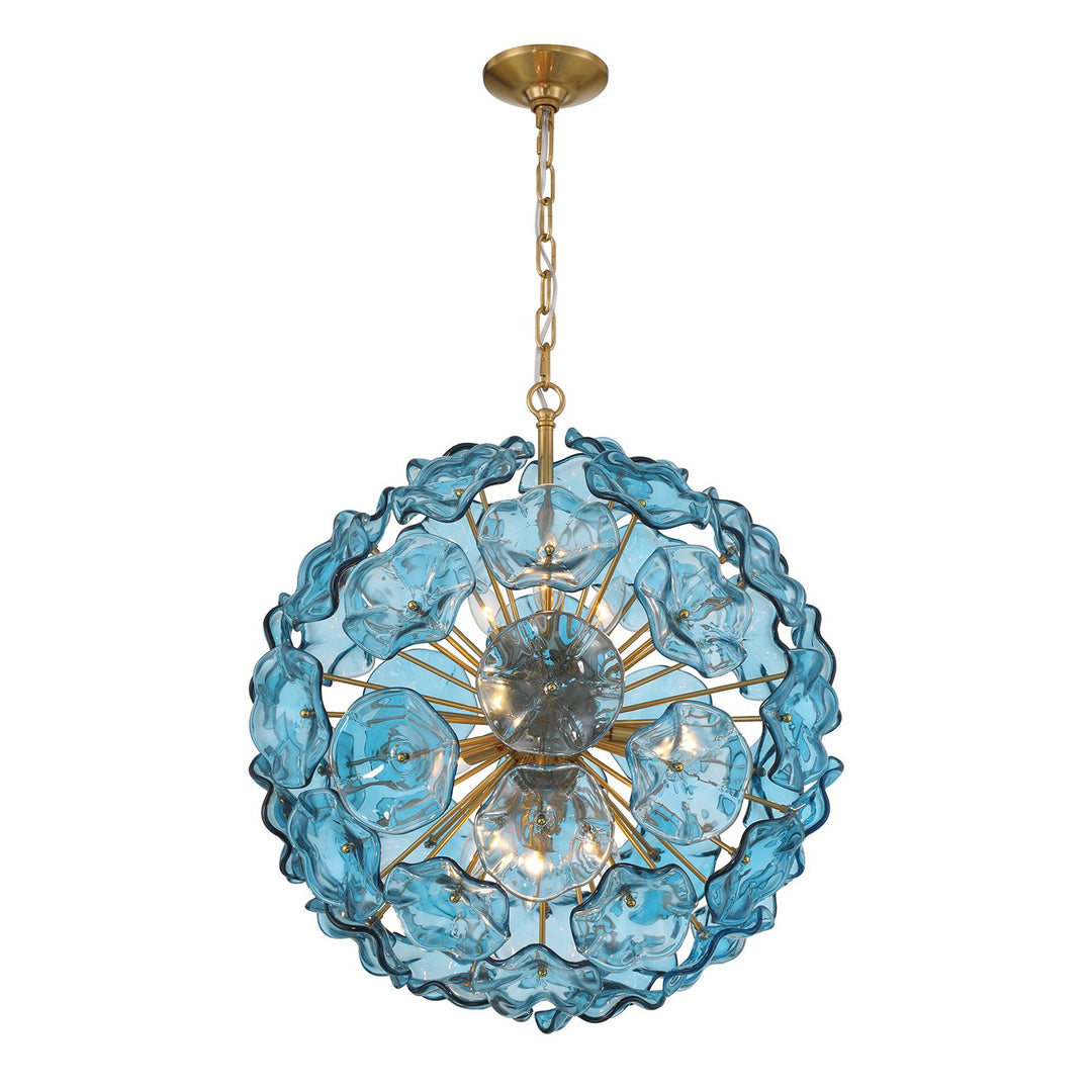 Esme Nine Light Pendant in Aged Brass - available from The Lighting Shoppe, trusted by Canadian homeowners