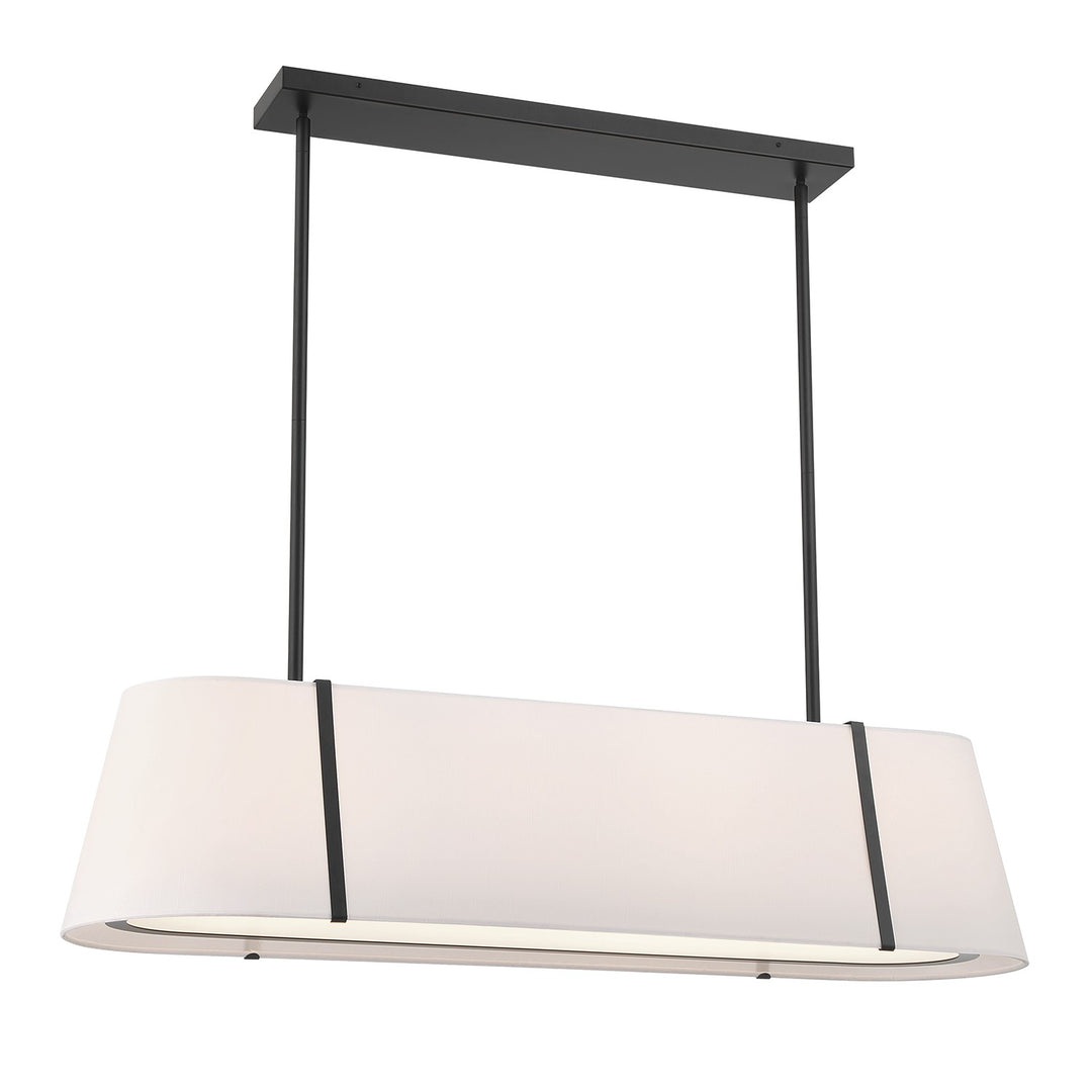 Fulton Four Light Linear Chandelier in Black - available from The Lighting Shoppe, trusted by Canadian homeowners