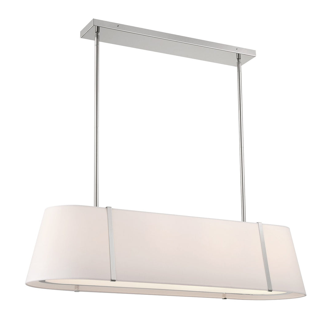 Fulton Four Light Linear Chandelier in Polished Nickel - available from The Lighting Shoppe, trusted by Canadian homeowners