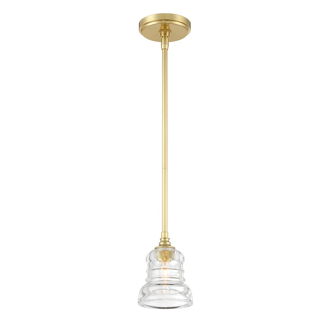 Gregory One Light Mini Pendant in Aged Brass - available from The Lighting Shoppe, trusted by Canadian homeowners