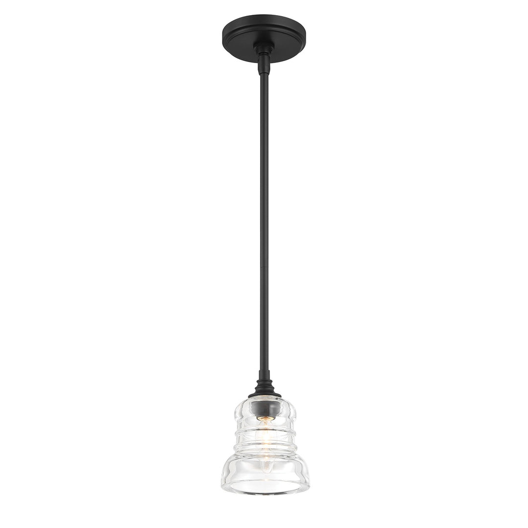 Gregory One Light Mini Pendant in Matte Black - available from The Lighting Shoppe, trusted by Canadian homeowners