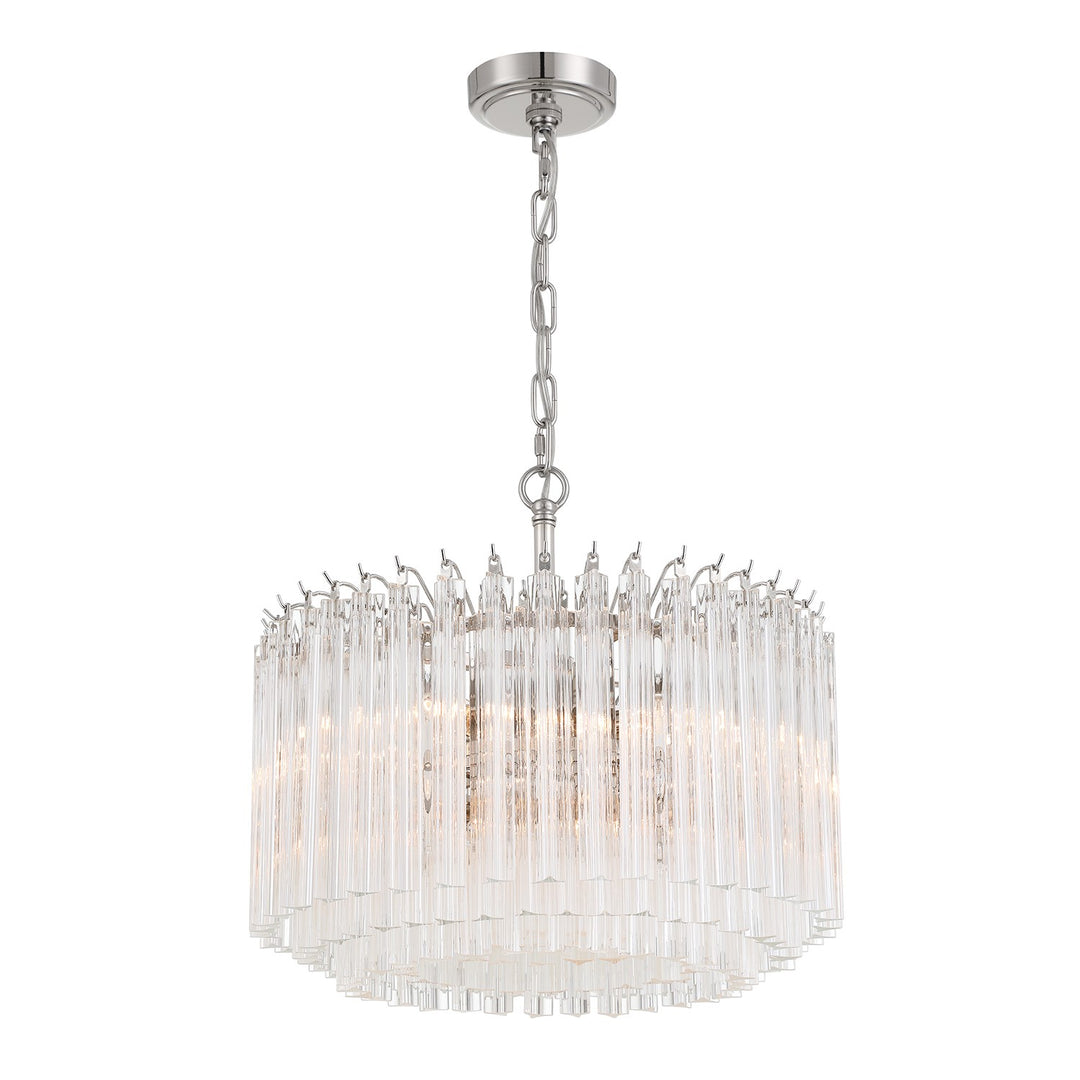 Lofton Five Light Chandelier in Polished Nickel - available from The Lighting Shoppe, trusted by Canadian homeowners