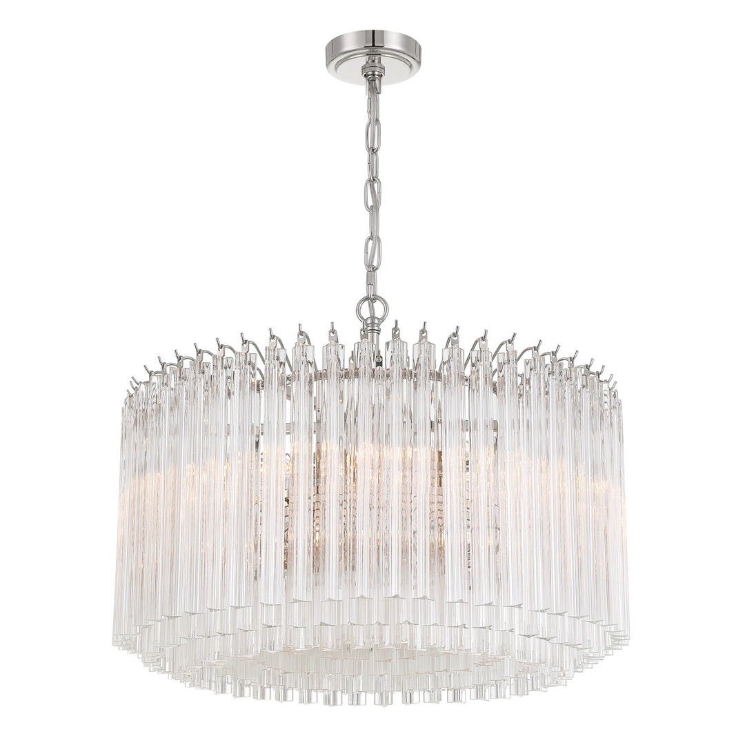 Lofton Seven Light Chandelier in Polished Nickel - available from The Lighting Shoppe, trusted by Canadian homeowners