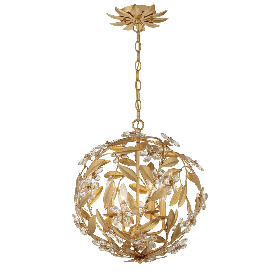 Marselle Four Light Pendant in Antique Gold - available from The Lighting Shoppe, trusted by Canadian homeowners