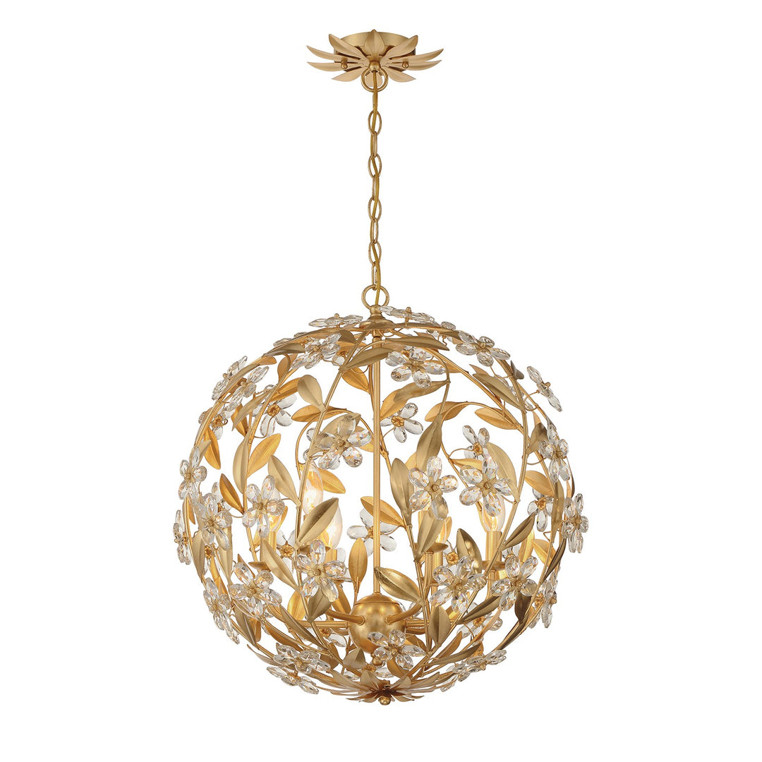 Marselle Six Light Pendant in Antique Gold - available from The Lighting Shoppe, trusted by Canadian homeowners