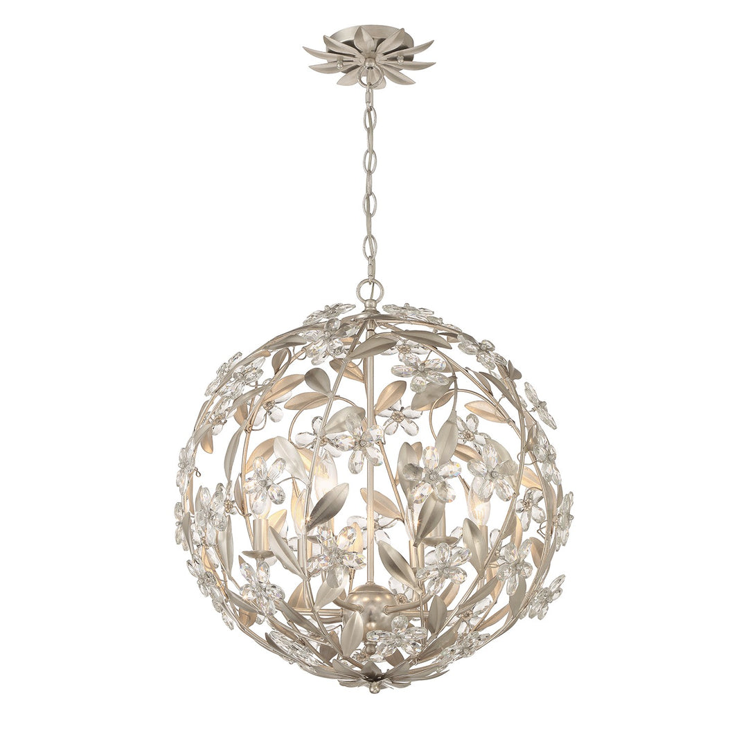 Marselle Six Light Pendant in Antique Silver - available from The Lighting Shoppe, trusted by Canadian homeowners