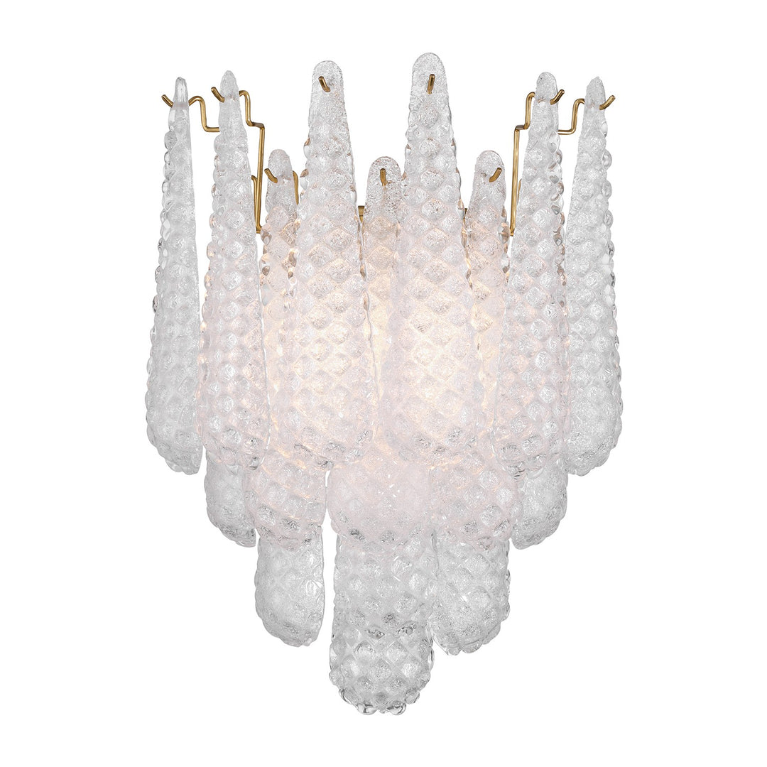 Ollie Two Light Wall Sconce in Aged Brass - available from The Lighting Shoppe, trusted by Canadian homeowners