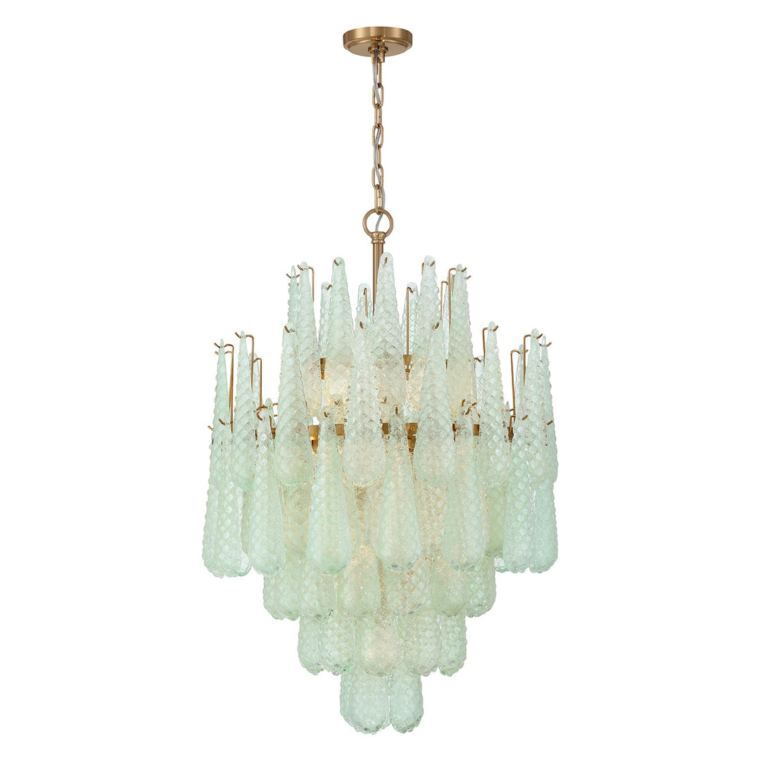 Ollie 16 Light Chandelier in Aged Brass - available from The Lighting Shoppe, trusted by Canadian homeowners