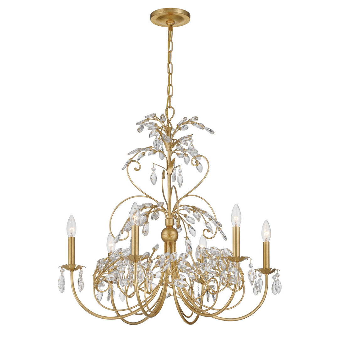 Sadie Six Light Chandelier in Antique Gold - available from The Lighting Shoppe, trusted by Canadian homeowners