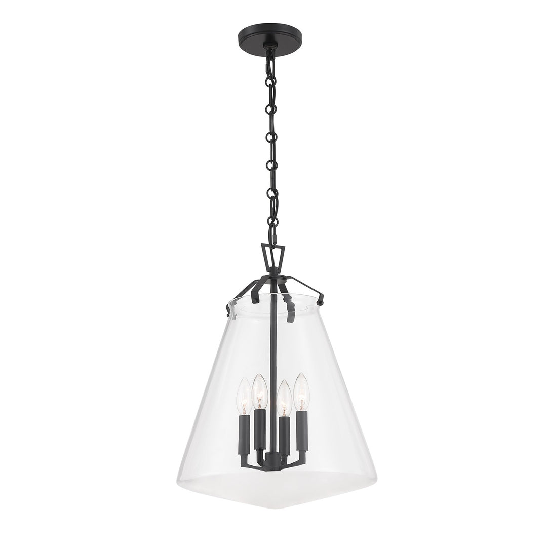 Voss Four Light Pendant in Matte Black - available from The Lighting Shoppe, trusted by Canadian homeowners