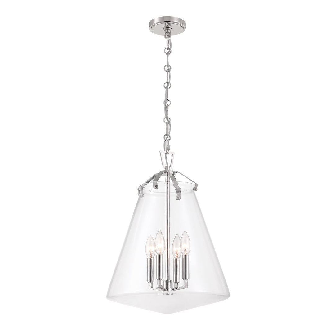 Voss Four Light Pendant in Polished Nickel - available from The Lighting Shoppe, trusted by Canadian homeowners