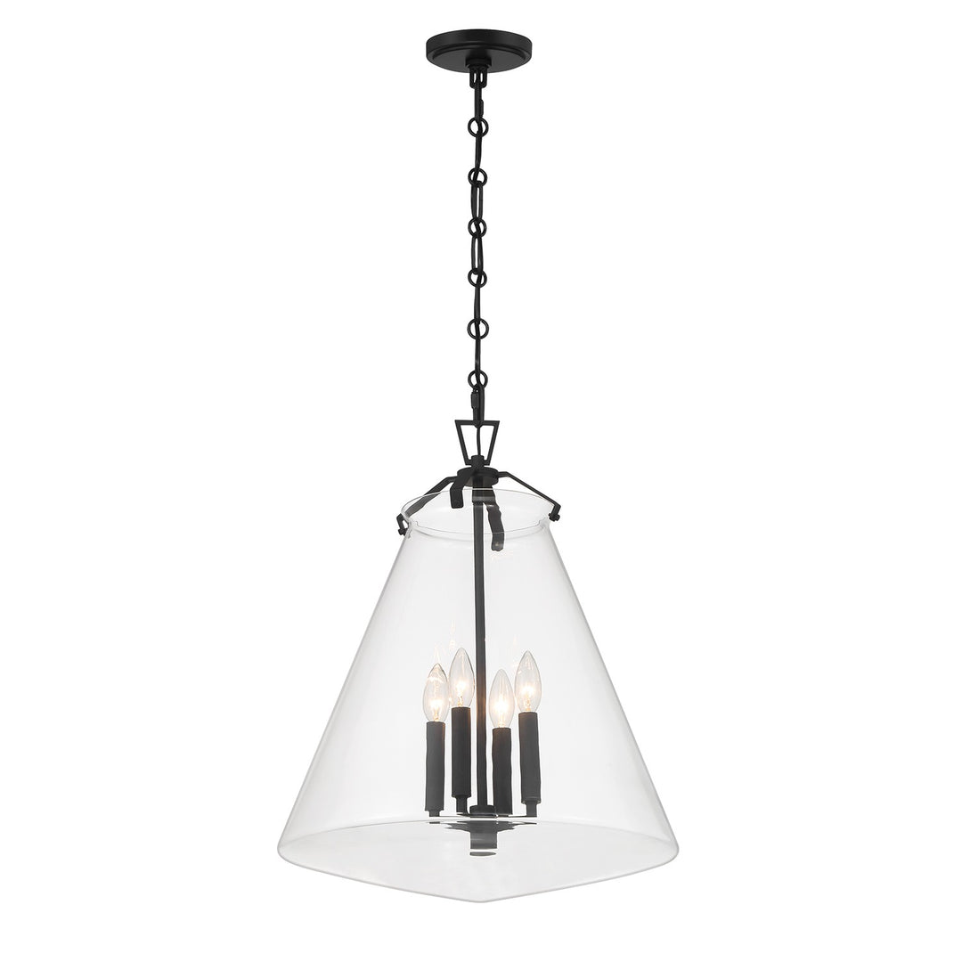Voss Four Light Pendant in Matte Black - available from The Lighting Shoppe, trusted by Canadian homeowners
