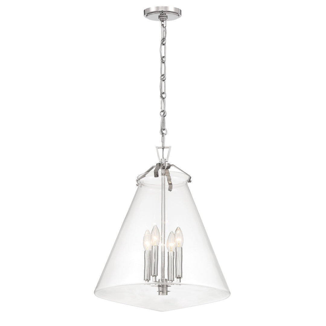 Voss Four Light Pendant in Polished Nickel - available from The Lighting Shoppe, trusted by Canadian homeowners