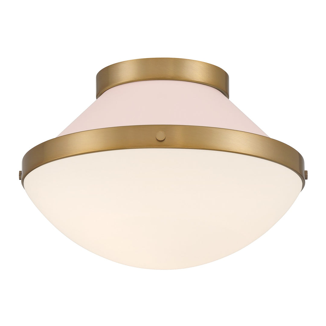 Xander One Light Flush Mount in Vibrant Gold - available from The Lighting Shoppe, trusted by Canadian homeowners