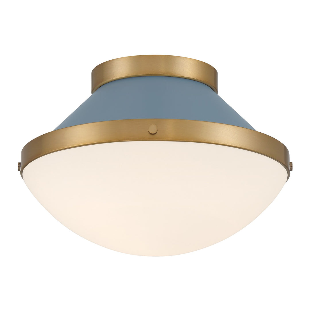 Xander One Light Flush Mount in Vibrant Gold - available from The Lighting Shoppe, trusted by Canadian homeowners