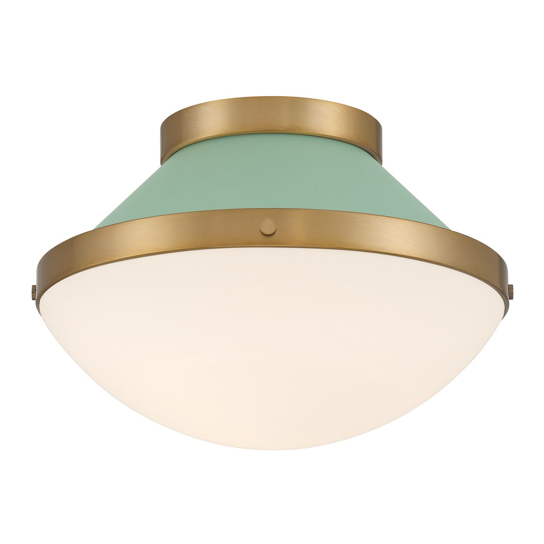 Xander One Light Flush Mount in Vibrant Gold - available from The Lighting Shoppe, trusted by Canadian homeowners