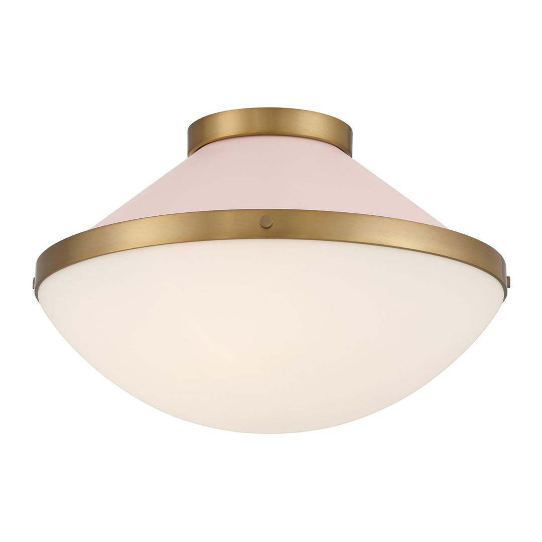 Xander Two Light Flush Mount in Vibrant Gold - available from The Lighting Shoppe, trusted by Canadian homeowners