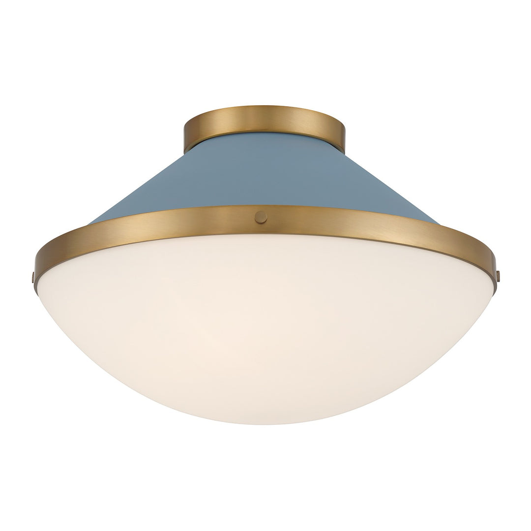 Xander Two Light Flush Mount in Vibrant Gold - available from The Lighting Shoppe, trusted by Canadian homeowners