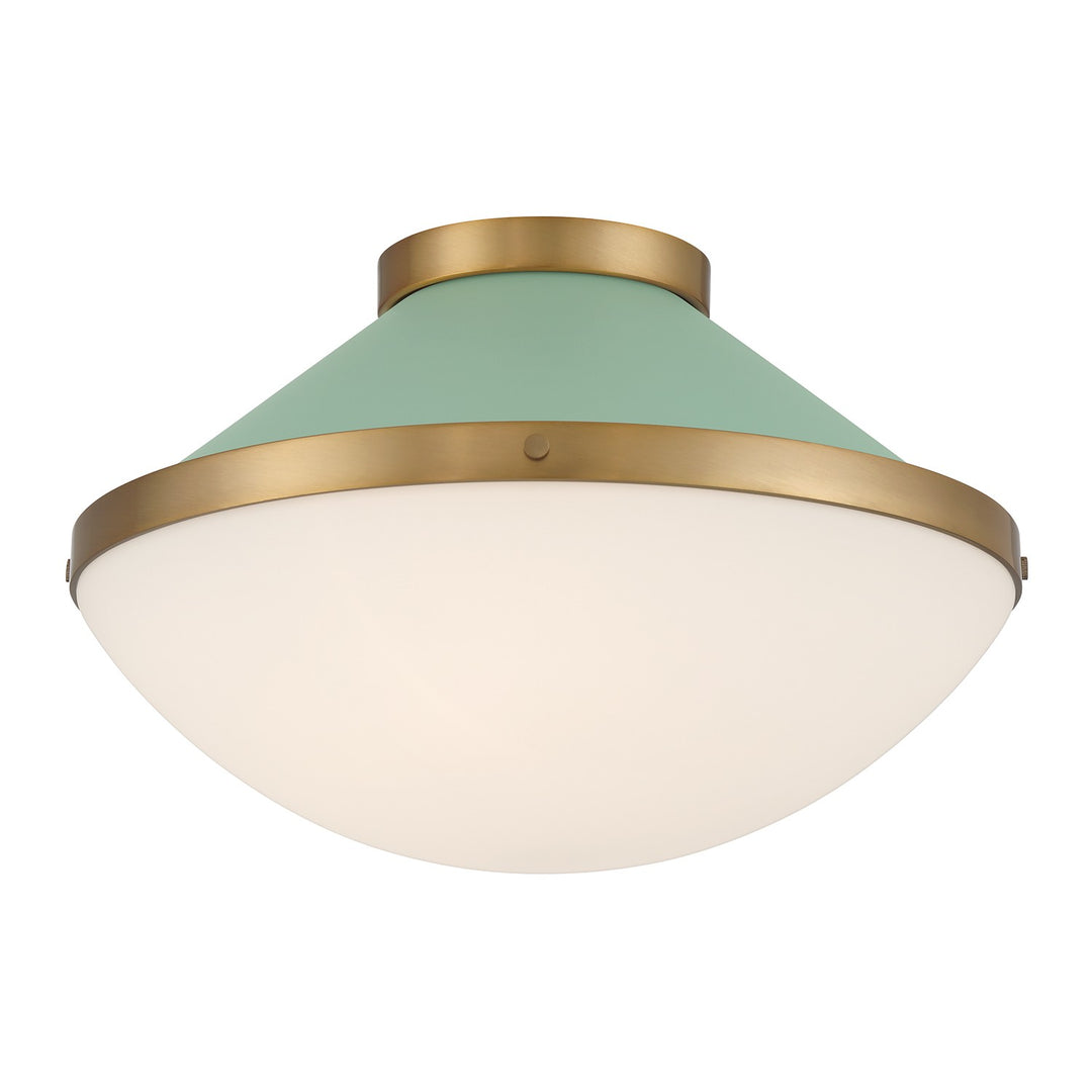 Xander Two Light Flush Mount in Vibrant Gold - available from The Lighting Shoppe, trusted by Canadian homeowners