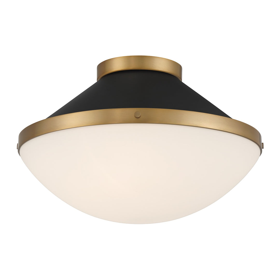 Xander Two Light Flush Mount in Vibrant Gold - available from The Lighting Shoppe, trusted by Canadian homeowners