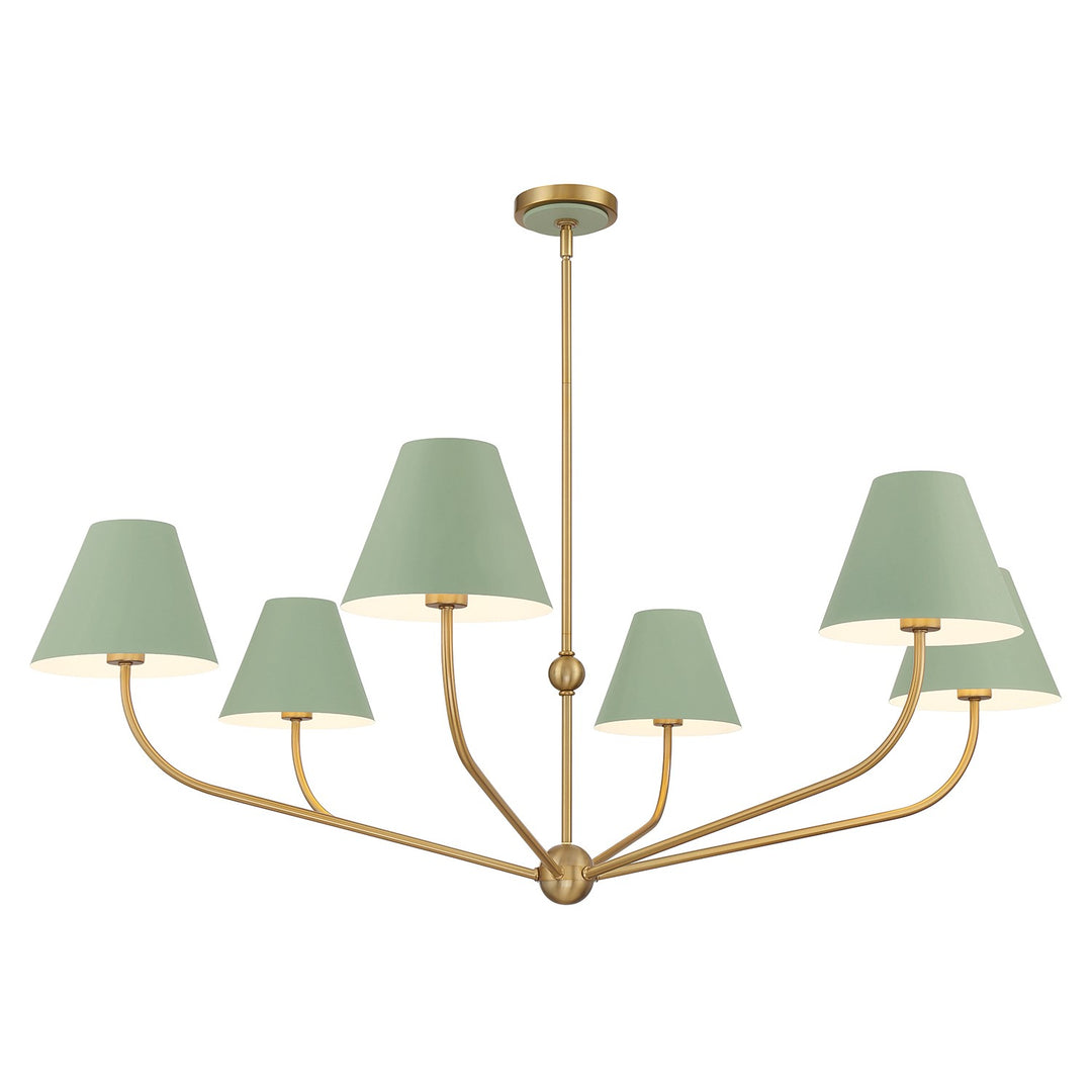 Xavier Six Light Chandelier in Vibrant Gold - available from The Lighting Shoppe, trusted by Canadian homeowners