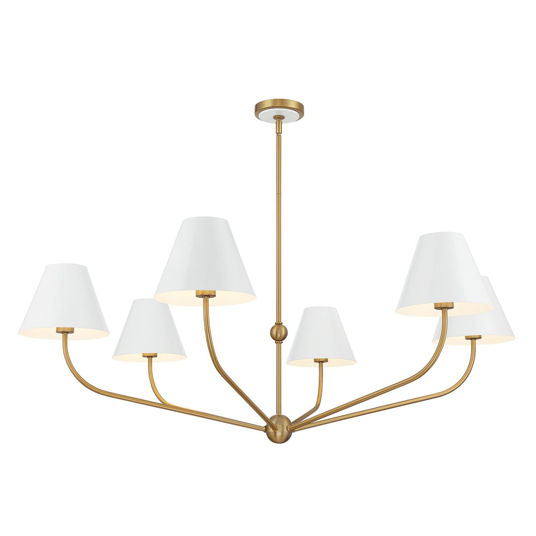 Xavier Six Light Chandelier in Vibrant Gold - available from The Lighting Shoppe, trusted by Canadian homeowners