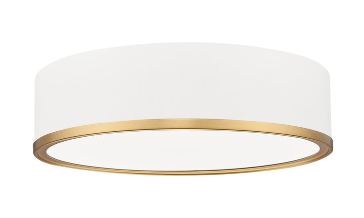 Z-Lite Canada - 1018F16-MW-MGLD-LED - LED Flush Mount - Bradley - Matte White + Modern Gold