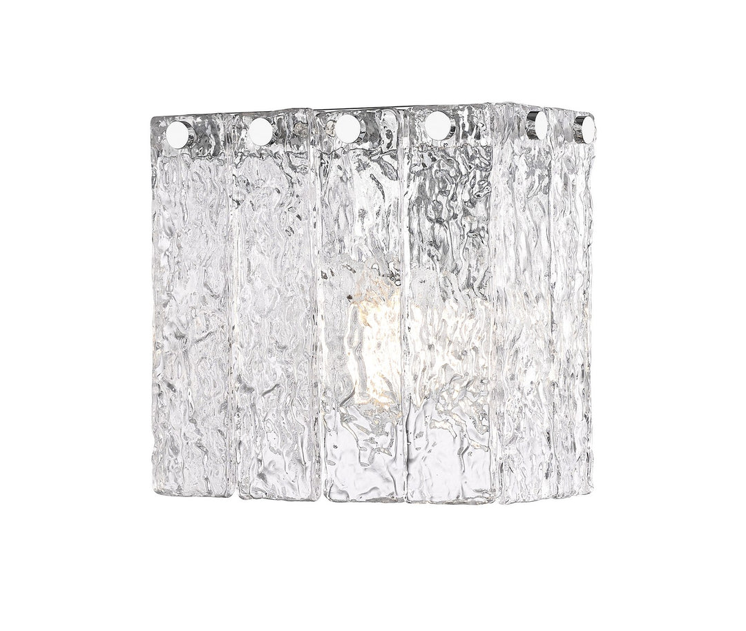 Glacier One Light Wall Sconce in Chrome - available from The Lighting Shoppe, trusted by Canadian homeowners