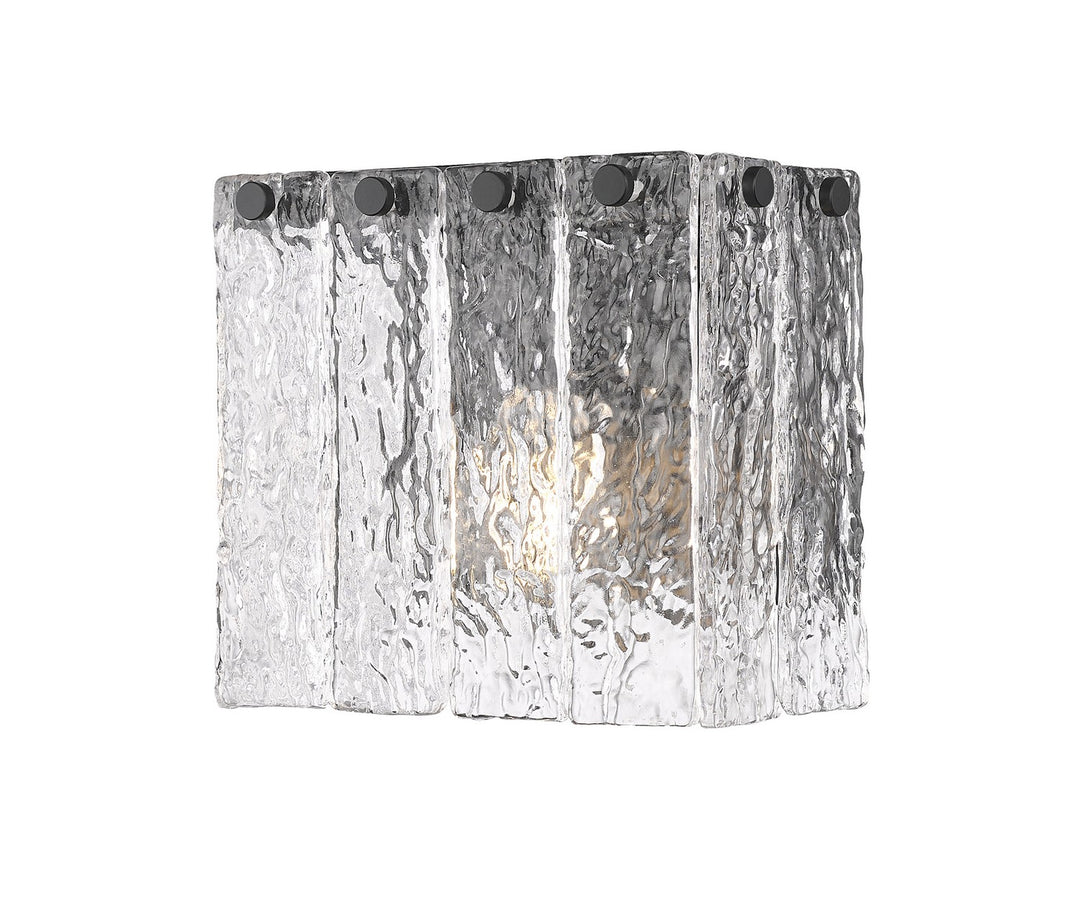 Glacier One Light Wall Sconce in Matte Black - available from The Lighting Shoppe, trusted by Canadian homeowners
