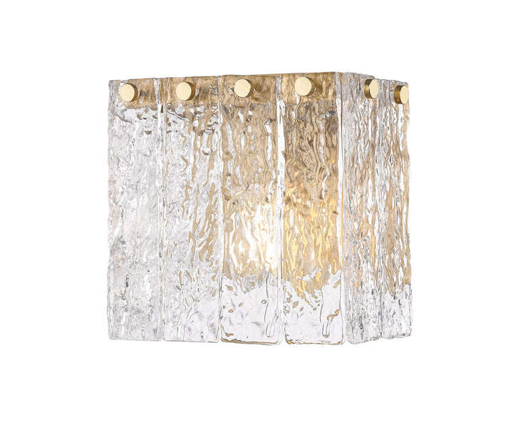 Glacier One Light Wall Sconce in Modern Gold - available from The Lighting Shoppe, trusted by Canadian homeowners