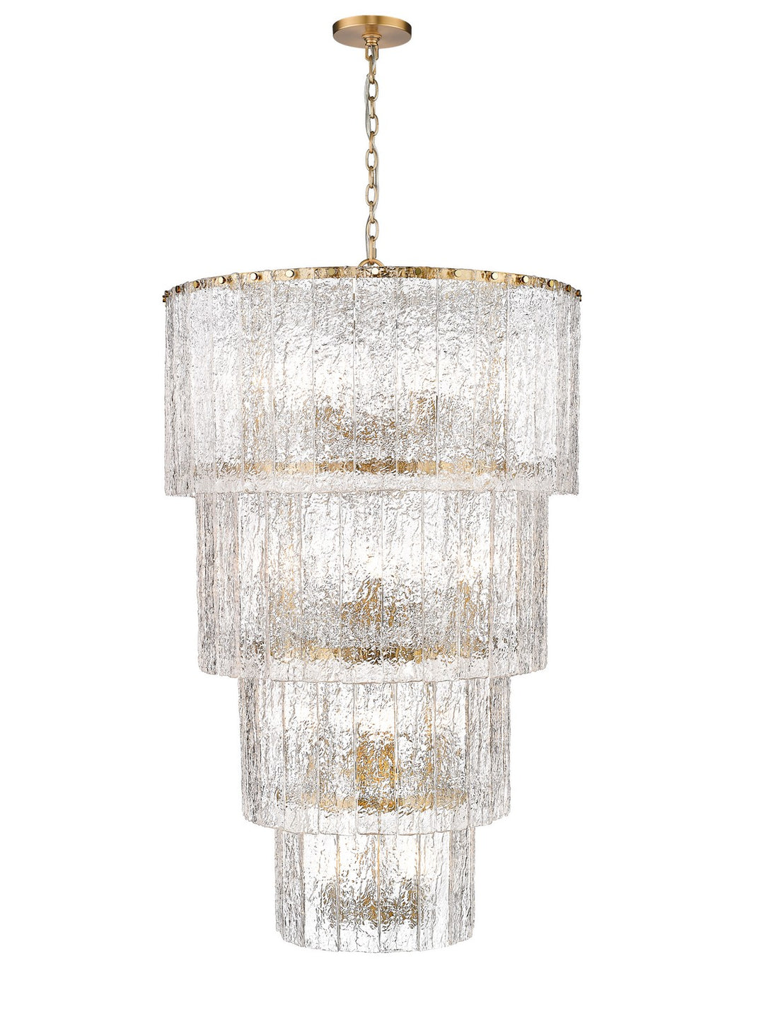 Glacier 18 Light Chandelier in Modern Gold - available from The Lighting Shoppe, trusted by Canadian homeowners