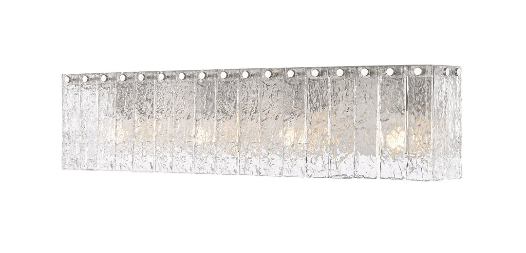 Glacier Four Light Vanity in Brushed Nickel - available from The Lighting Shoppe, trusted by Canadian homeowners