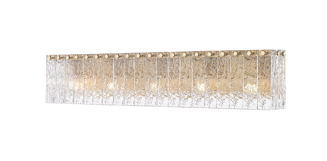 Z-Lite Canada - 1943-5V-MGLD - Five Light Vanity - Glacier - Modern Gold