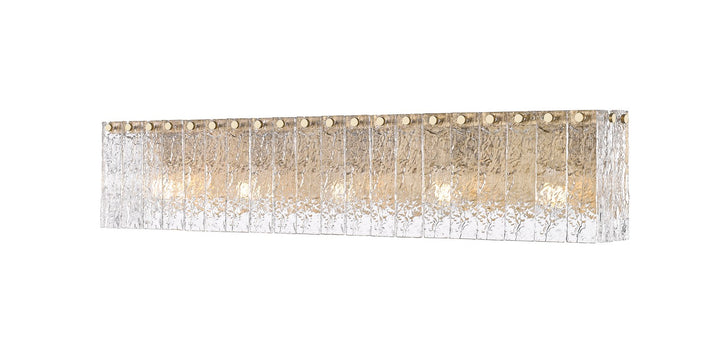 Z-Lite Canada - 1943-5V-MGLD - Five Light Vanity - Glacier - Modern Gold