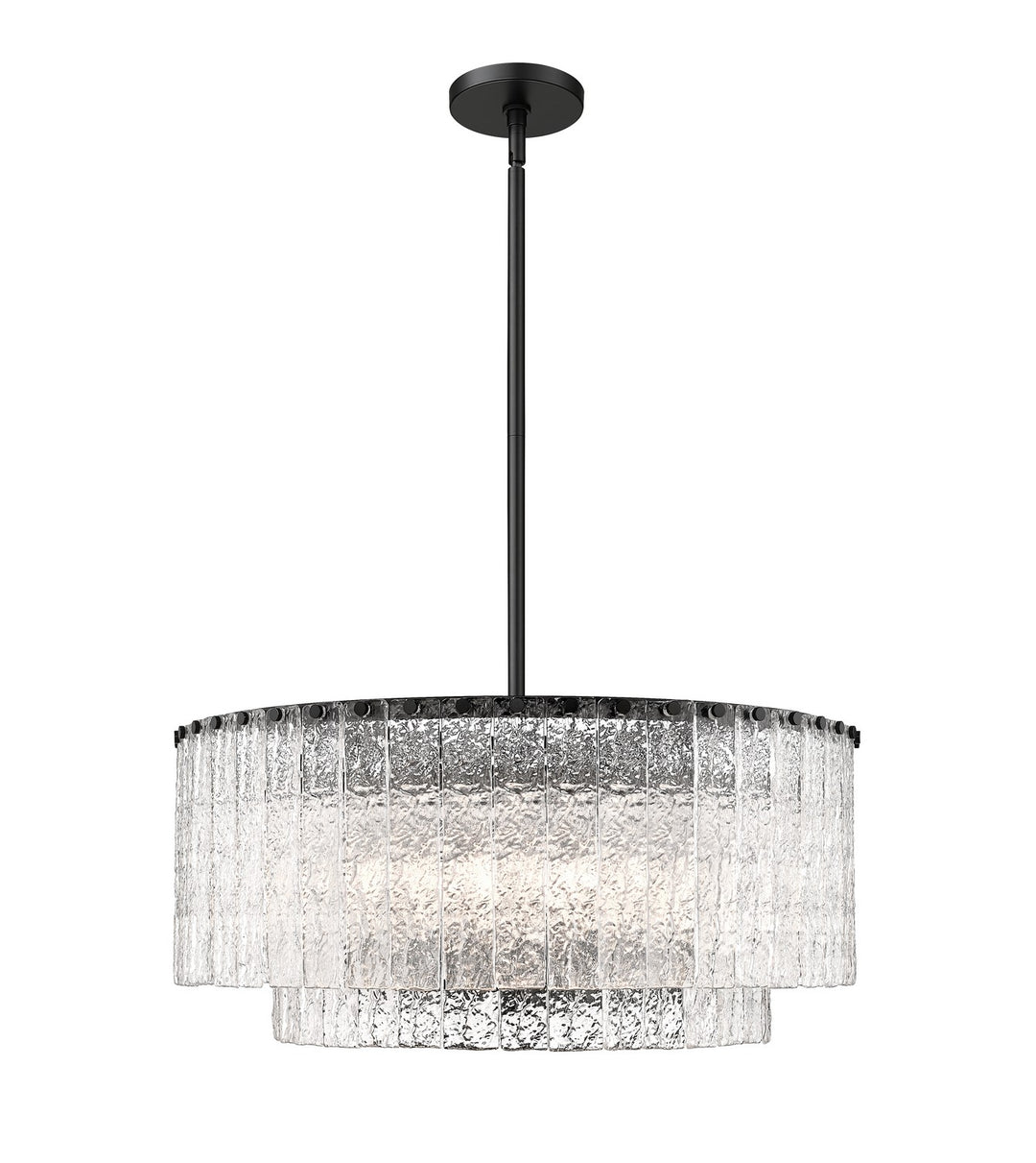 Glacier Ten Light Pendant in Matte Black - available from The Lighting Shoppe, trusted by Canadian homeowners