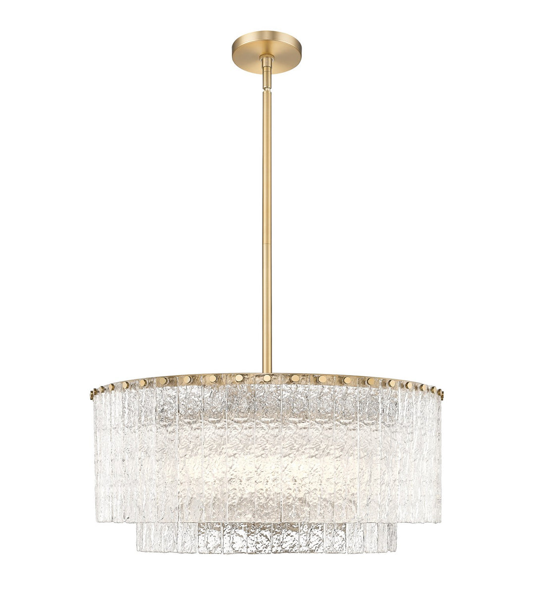 Glacier Ten Light Pendant in Modern Gold - available from The Lighting Shoppe, trusted by Canadian homeowners