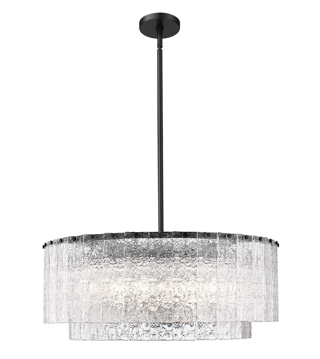 Glacier 12 Light Pendant in Matte Black - available from The Lighting Shoppe, trusted by Canadian homeowners