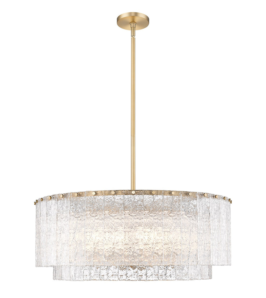 Glacier 12 Light Pendant in Modern Gold - available from The Lighting Shoppe, trusted by Canadian homeowners