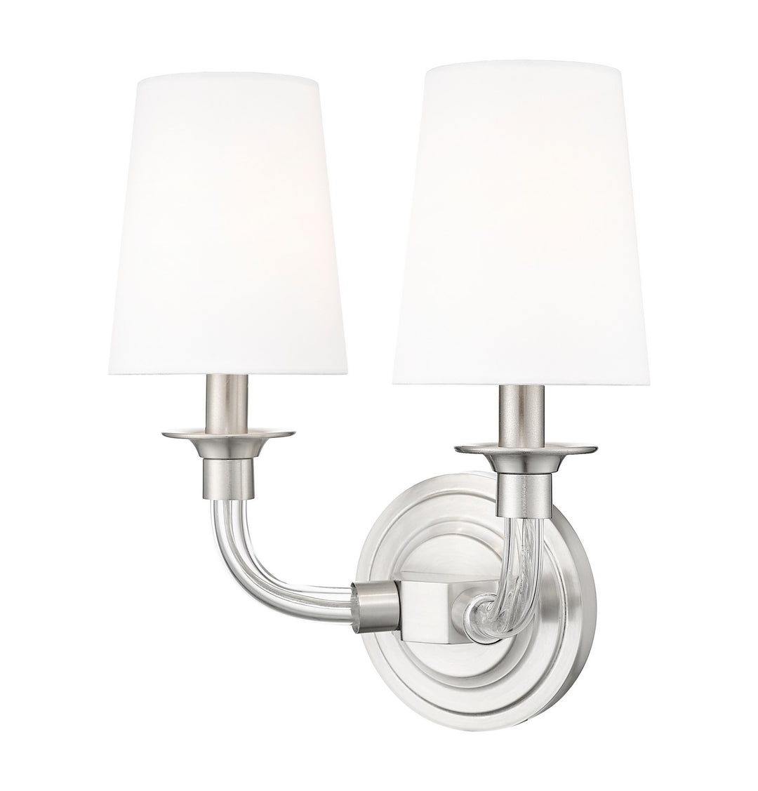 Katerina Two Light Wall Sconce in Brushed Nickel - available from The Lighting Shoppe, trusted by Canadian homeowners