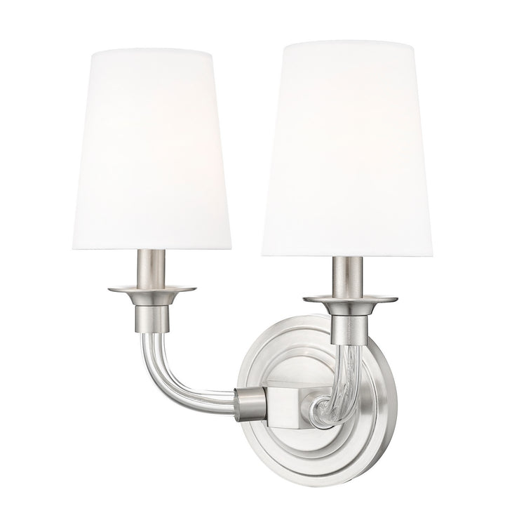 Katerina Two Light Wall Sconce in Brushed Nickel - available from The Lighting Shoppe, trusted by Canadian homeowners