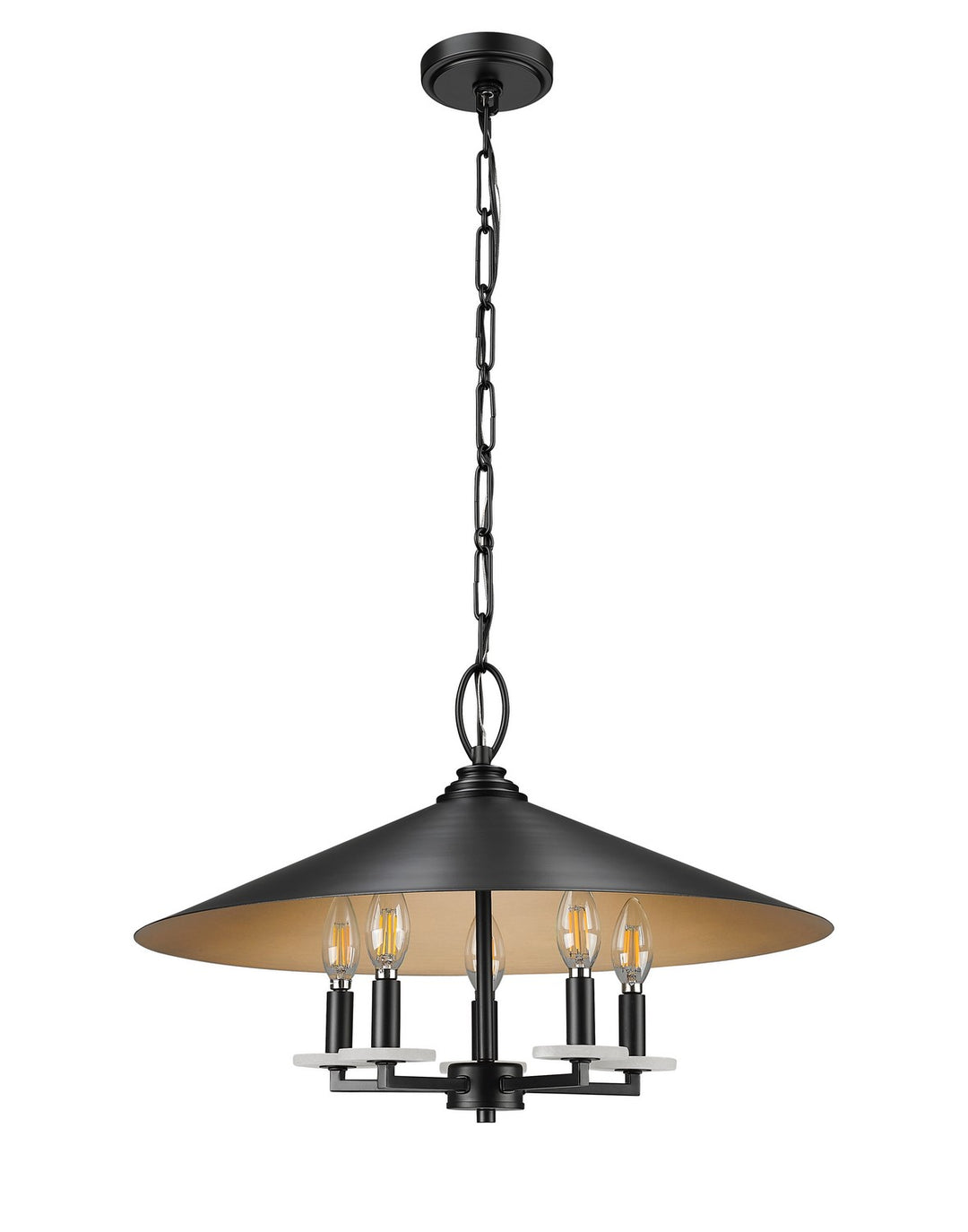 Z-Lite Canada - 1953-22MB - Five Light Pendant - Rialto - Matte Black