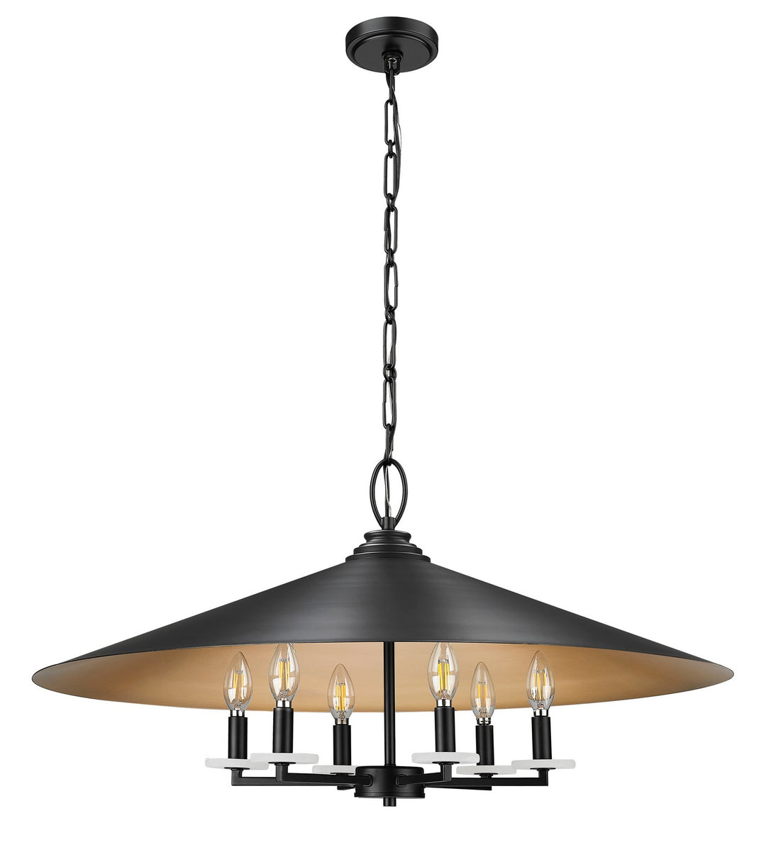 Z-Lite Canada - 1953-32MB - Six Light Pendant - Rialto - Matte Black