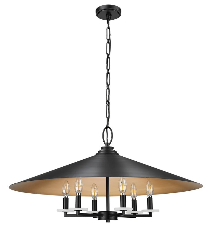 Z-Lite Canada - 1953-32MB - Six Light Pendant - Rialto - Matte Black
